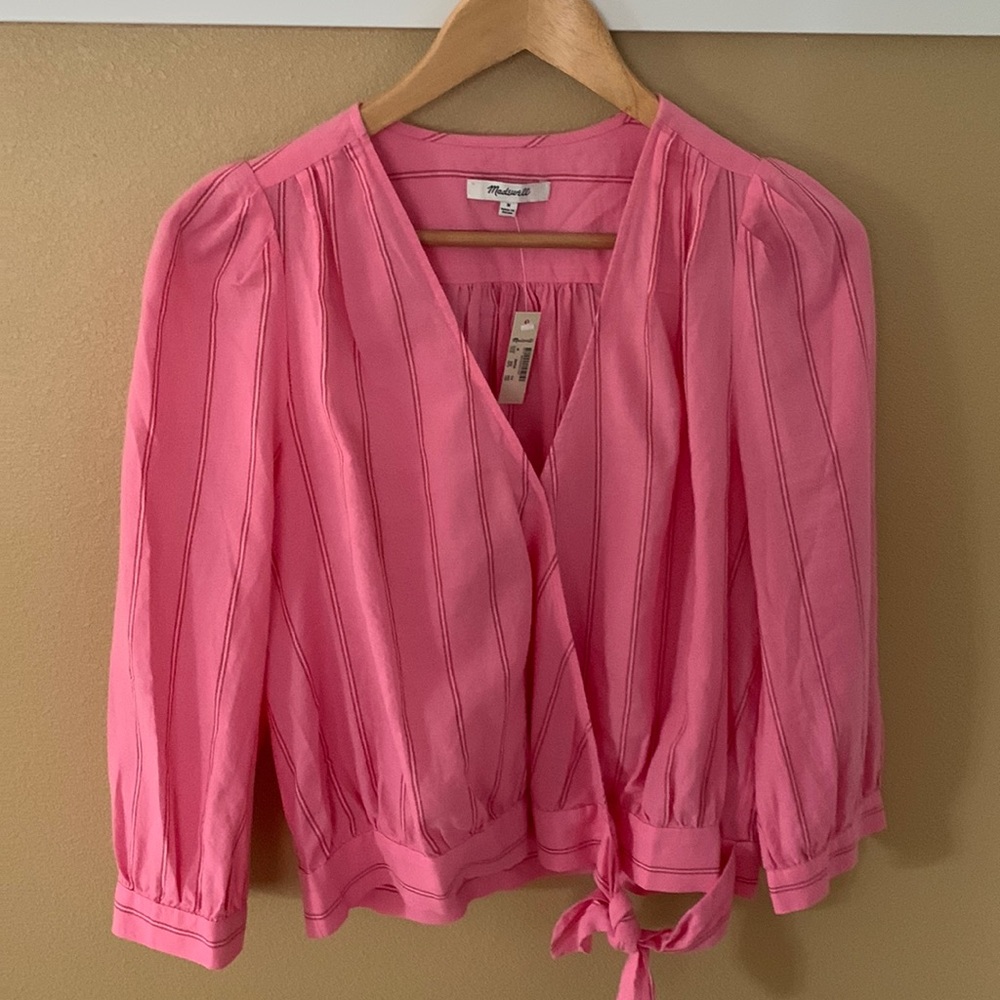 NWT Madewell cotton crossover shirt